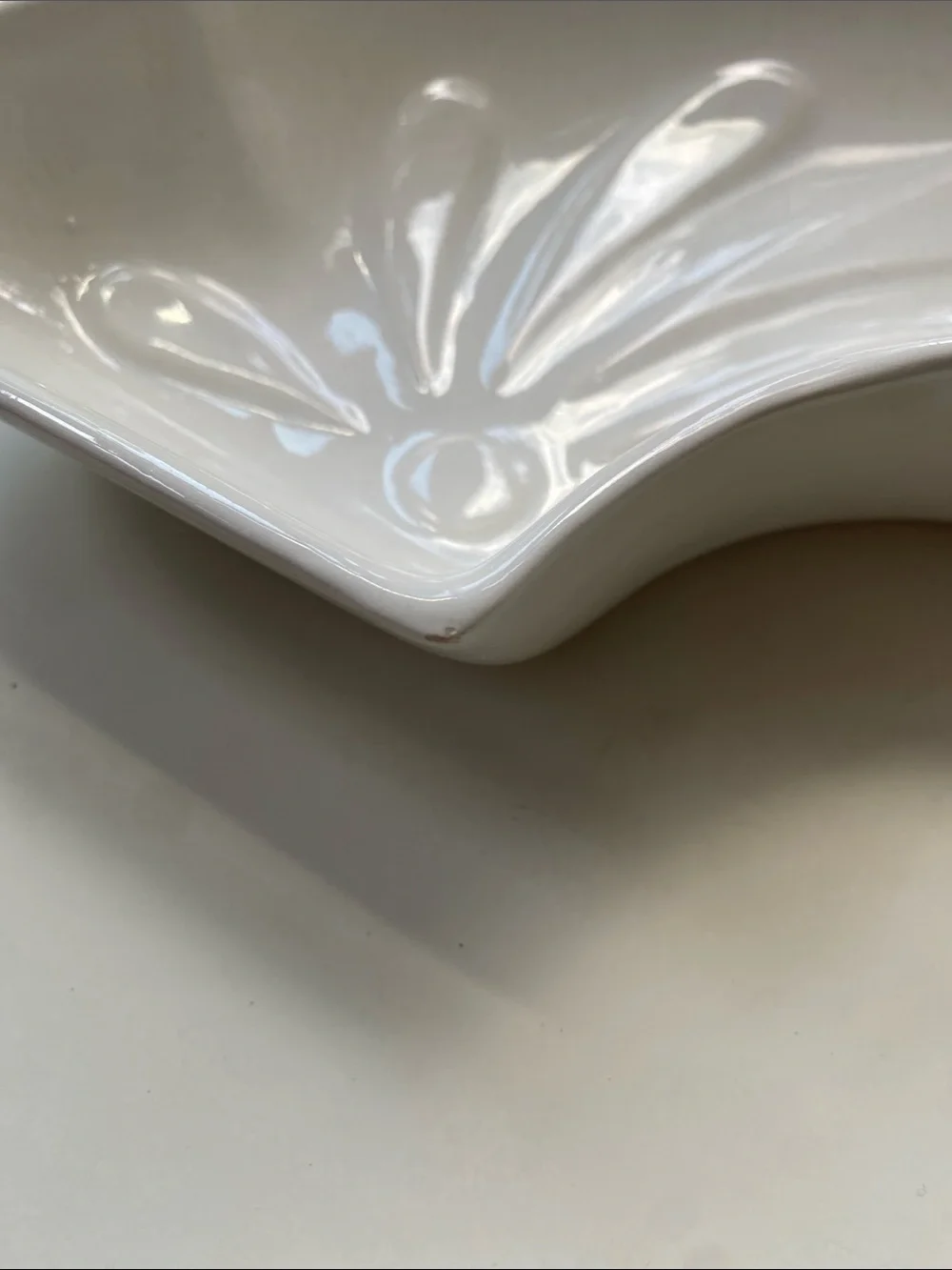 California Pottery Vintage White Lazy Susan Dish L54